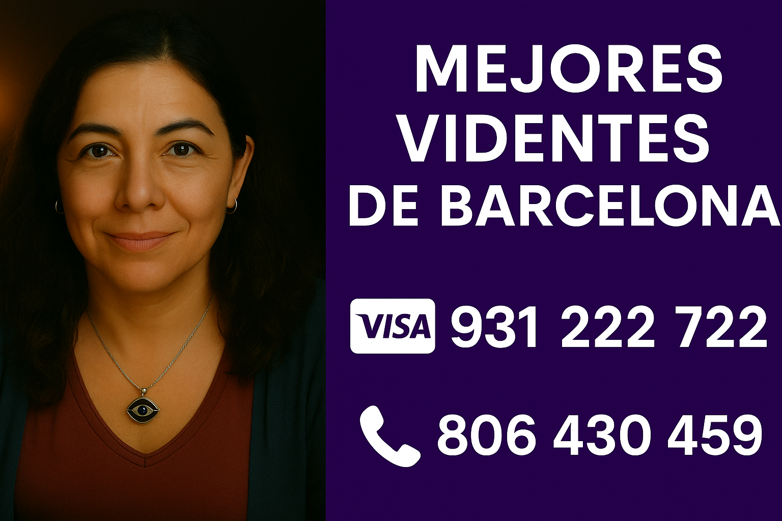Banner tarot económico en Barcelona con Marta, Alba Luz, Milagros y Nayra y teléfonos de contacto